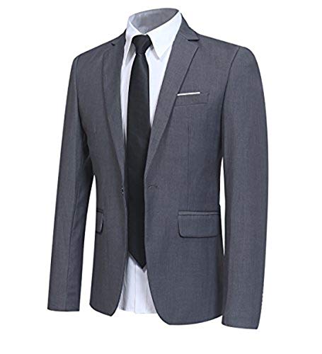 Chaqueta Casual para Hombre Slim Fit Chaquetas de Traje Formal de Negocios Un botón de un Solo Pecho Chaqueta de Esmoquin Chaqueta Elegante