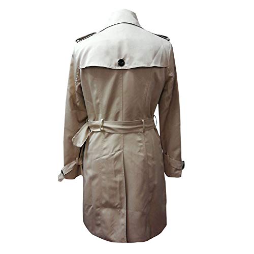 Chaquetas Traje Largas Elegantes Rebajas Invierno para Mujer,PAOLIAN Gabardina Trench con cinturón otoño Señora Moda Ropa de Abrigo de Solapa Tallas Grandes Rompevientos Clásico