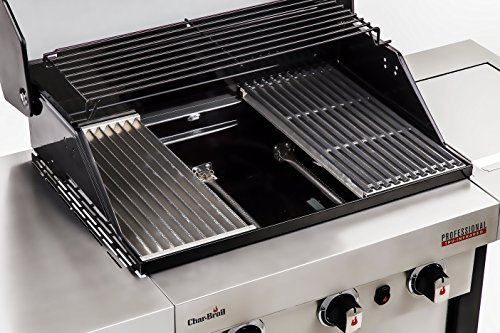 Char-Broil Professional Serie 3400 S: Barbacoa de Gas de Cuatro quemadores con tecnología TRU-Infrared™ y Quemador Lateral, Acabado en Acero Inoxidable.