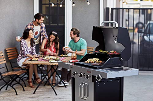 Char-Broil Professional Serie 3400 S: Barbacoa de Gas de Cuatro quemadores con tecnología TRU-Infrared™ y Quemador Lateral, Acabado en Acero Inoxidable.