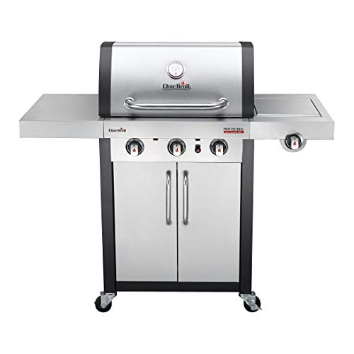 Char-Broil Professional Serie 3400 S: Barbacoa de Gas de Cuatro quemadores con tecnología TRU-Infrared™ y Quemador Lateral, Acabado en Acero Inoxidable.