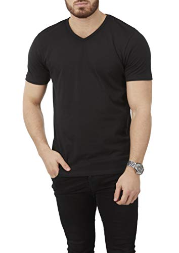 Charles Wilson Paquete 4 Camisetas Elásticas Elastano Cuello Pico (XXX-Large, Essentials 63)