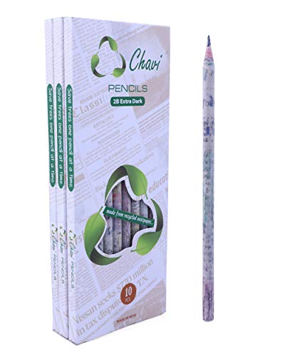 Chavi Eco lápices-caja set de 30 unidades-2B 100% papel de periódico,pencil reciclado para escribir/dibujar/diseñar para oficina/escuelas o colegios. …