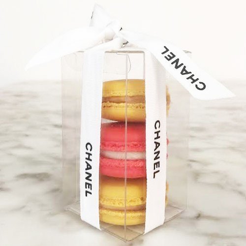 Cheerico - Juego de 25 cajas de macarones transparentes para 3 macarons (1,1 dólares por caja de macarones)