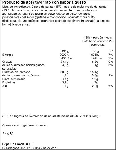Cheetos Pandilla - Producto de aperitivo frito con sabor a queso - 75 g - [pack de 5]