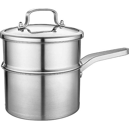 Chef Cocina Clásica Olla Vapor Del Acero Inoxidable Sopa De Olla Antiadherente Panamericana De La Salud Baterías De Cocina O Restaurante Propósitos Múltiples Regalo, Con La Tapa (Color : Silver)