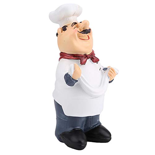 Chef Decoración, Happy Chef Statue, Ecological Table Decor Chef Figurine, Figura de colección para Cocina para(71110-02 Take The Ramen Chef)