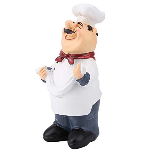 Chef Decoración, Happy Chef Statue, Ecological Table Decor Chef Figurine, Figura de colección para Cocina para(71110-02 Take The Ramen Chef)