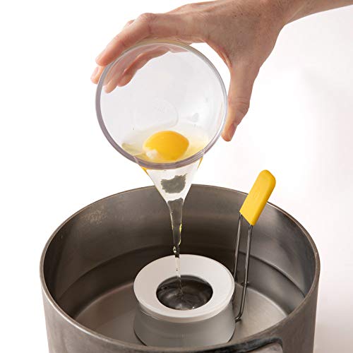 Chef'n 102-862-330-KC Swirl'n Huevo Escalfador con mango de silicona, acero inoxidable
