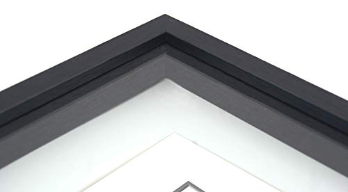 Chely Intermarket, Marcos con Profundidad A4 cm (Medida Interior de paspartú 15x22 cm) (Negro) | MOD-3503| El Marco Queda al Nivel de la Pared