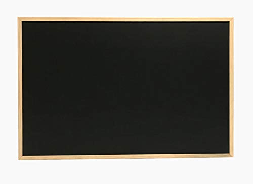 Chely Intermarket, Pizarra Negra 90x60 cm, Enmarcado con Madera sólida, Ideal para Uso Educativo, hostelería y tablón de anuncios. Apto para Uso con Tiza y rotulador de Pizarra.(550-90x60-2,70)