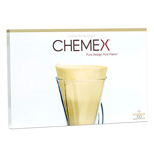 Chemex FP-2N | Filtros Naturales de Media Luna | Caja de 100 Filtros |