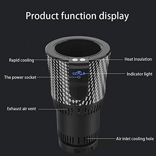 Cherrypop 2 en 1 Smart Car Cup Warmer y Cooler 12V3A Calentador de café eléctrico para enfriar bebidas y enfriar bebidas para coche viaje botella enfriador calentador de coche