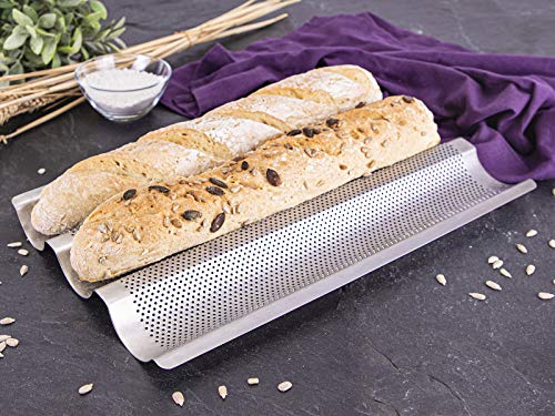 chg 3532-00 Bandeja de horno para baguette EasyDo, Acero Inoxidable