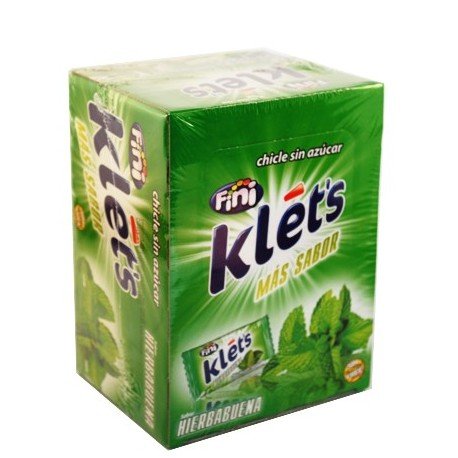 CHICLE KLET´S HIERBABUENA S/A CAJA 200 uds