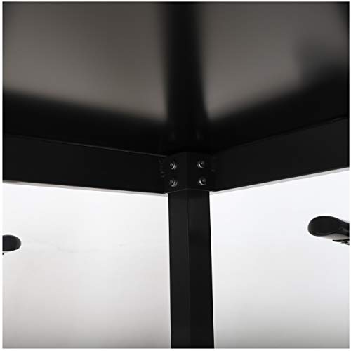 Chicreat - Mesa de jardín de aluminio Korfu, 90 x 90 x 74 cm, negro