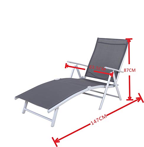 Chicreat - Tumbona Korfu Basic, 147 x 63,5 x 87 cm