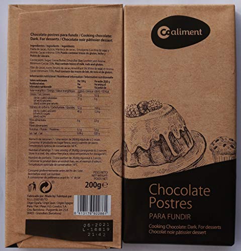 Chocolate de postres para fundir 400 g. (pack 2*200 g)