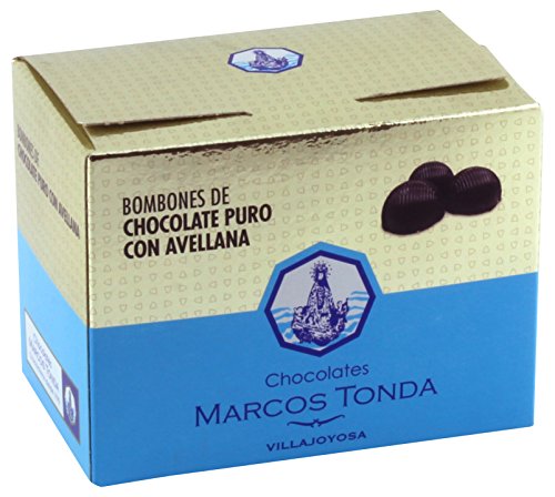 Chocolates Marcos Tonda Bombones Chocolate Negro con Crema de Avellanas - 4 Paquetes de 150 gr - Total: 600 gr