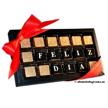 Chocomensaje: PERSONALIZADO . Chocotelegrama de 18 bombones (ERES LO MAS)