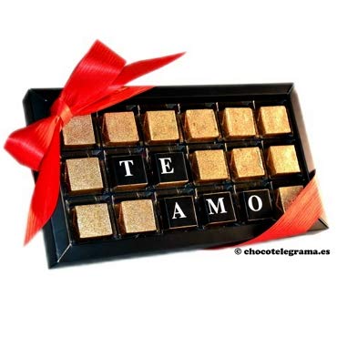 Chocomensaje: PERSONALIZADO . Chocotelegrama de 18 bombones (ERES LO MAS)