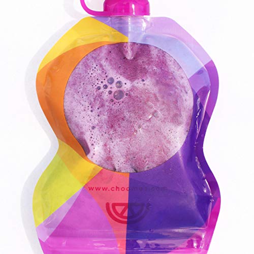 ChooMee SnakPack Bolsa reutilizable para alimentos para bebés | Ideal para purés y batidos | 6 CT, 8 oz | Diseño TropiColor