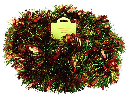 Christmas Concepts 4m Fornido/Fino Oropel - Decoraciones para árboles de Navidad (Rojo/Verde/Oro)