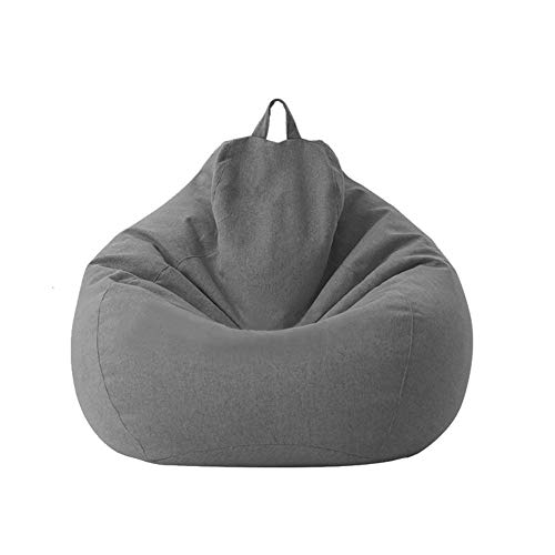 CHRISTYLE Funda de Puf Pera, Funda Clásica para Sillón o Sofá, Cubierta de Tumbona Perezosa para Adultos y Niños sin Relleno para Adultos y Niños (Dark Grey, 85X105 CM)