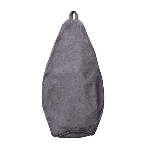 CHRISTYLE Funda de Puf Pera, Funda Clásica para Sillón o Sofá, Cubierta de Tumbona Perezosa para Adultos y Niños sin Relleno para Adultos y Niños (Dark Grey, 85X105 CM)