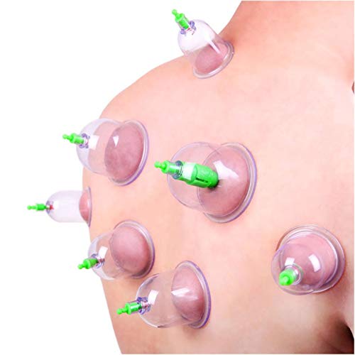 CHSEEA 12PCS Ventosas Celulitis, Tazas de Catación Masaje del Cuerpo, Ahuecamiento Ventosa de Masaje Terapia Copas Cuerpo Cupping Set Succión Acupuntura #3