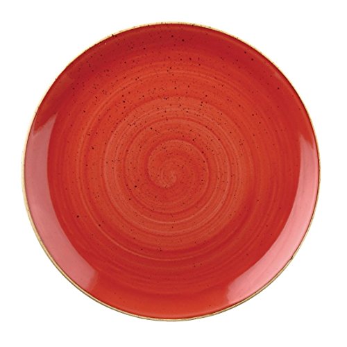 Churchill Stonecast - Plato redondo para pareja, 260 mm, color rojo