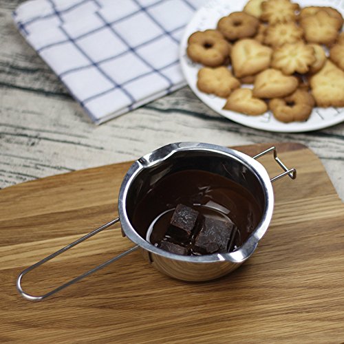 Chytaii - Cuenco, cazo para baño María de acero inoxidable, bol para fundir chocolate o mantequilla, con asa, utensilio de cocina de horno, repostería