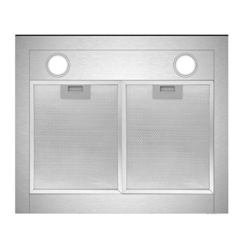 CIARRA CBCS6102 Campanas Extractora 60cm 550 m³/h 100W - Control Táctil - 3 Velocidades - Evacuación al Exterior y Recirculación Interna por Filtro de Carbón CBCF003 - Acero Inoxidable Plata