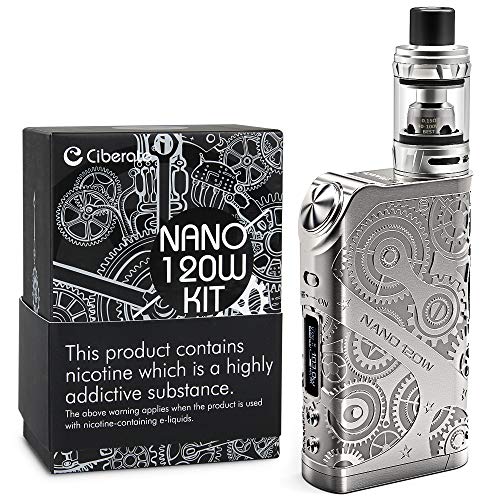 Ciberate® TG 120W Cigarro Electronico Vaporizador Sub-Ohm 0.15 2ml Tanque Vaper Flujo de aire ajustable Cigarrillos electrónicos Mod Vape Estilo Steampunk 0 mg Nicotina