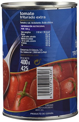 Cidacos - Tomate Triturado Extra, 400 g