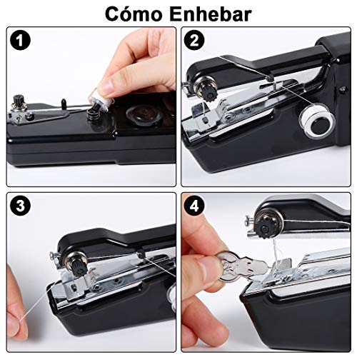 Cinsey Mini Máquina de Coser,Conjunto de Maquina de Cosér Portátil 40pcs,Herramienta de Puntada para Viaje/Casa