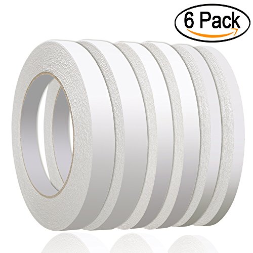 Cinta de Doble Cara de 236 Yardas Cinta Adhesiva de 6 Rollos de Alta Resistencia Cintas de Doble Cara Para Scrapbooking Fabricación de Tarjetas Envoltura de Regalos Manualidades