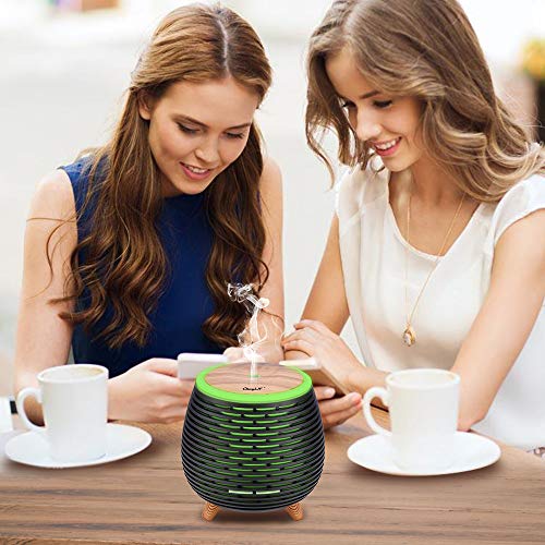 Ckeyin Humidificador Electrico，Humidificador Aceites Esenciales，Silencio, Lámpara de 7 Colores, 2 Modos de Pulverización, Apagado Automático, Hogar, Dormitorio, Decoración de Interiores…