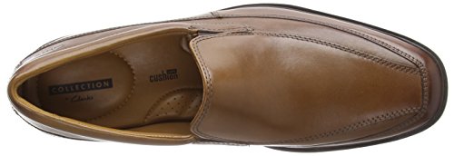 Clarks Tilden Free, Mocasines para Hombre, Marrón (Dark Tan Leather), 43 EU