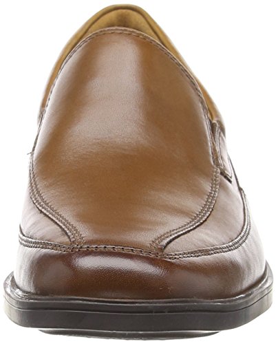 Clarks Tilden Free, Mocasines para Hombre, Marrón (Dark Tan Leather), 43 EU