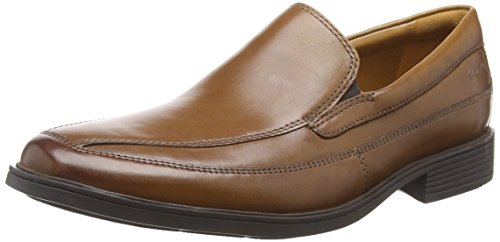 Clarks Tilden Free, Mocasines para Hombre, Marrón (Dark Tan Leather), 43 EU