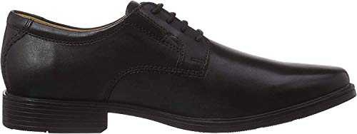 Clarks Tilden Plain, Zapatos Derby para Hombre, Negro (Black Leather), 40 3EU