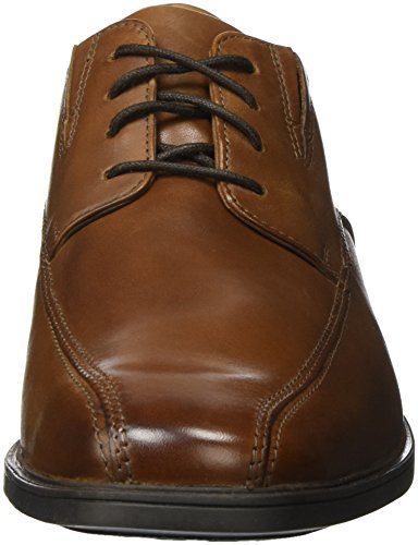 Clarks Tilden Walk, Zapatos de Cordones Derby, Marrón (Dark Tan Leather-), 42.5 EU