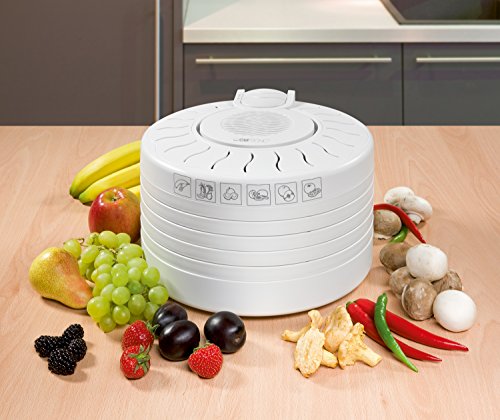 Clatronic DR 2751 - Deshidratador de alimentos, 5 bandejas, 250 W, color blanco