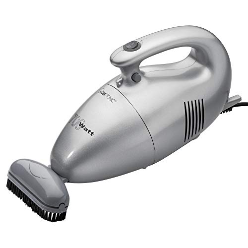 Clatronic HS 2631 Aspirador de mano, tamaño compacto, 700 W, 0.8 litros, 36 Decibelios, De plástico, Plateado