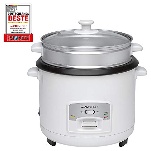 Clatronic RK 3566 Arrocera, capacidad 3 litros para 2,5 kg arroz hervido, 700 W, 2000 W, 2.5 litros, Blanco