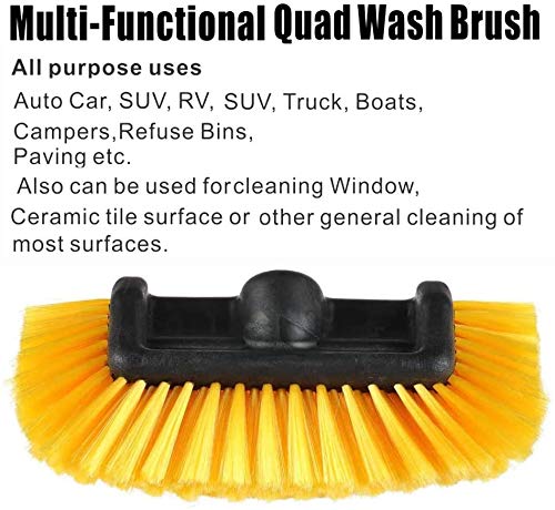 Clean world industrial - Cepillo de lavado de coche con cerdas de nailon para auto SUV RV camión, barco, campista, limpieza exterior