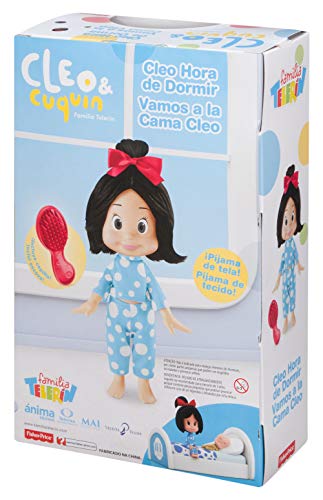 Cleo & Cuquin Muñeca Cleo ¡vamos a la cama!, juguete de la Familia Telerín (Mattel FGR66)