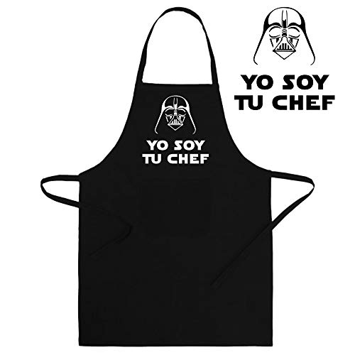 ClickInk Delantal Divertido y Original. Yo Soy tu Chef. Parodia Yo Soy tu Padre. Regalo Friki.