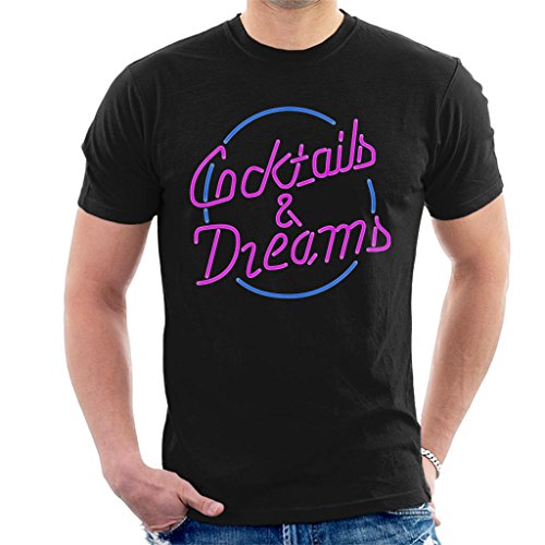 Cloud City 7 Cocktail Cocktails and Dreams Neon Sign Men's T-Shirt